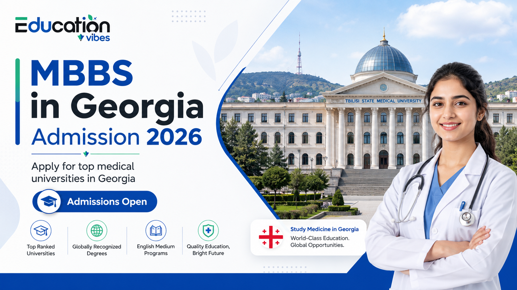 MBBS in Georgia 2026-27: Low Fees, Top Medical Universities & Admission